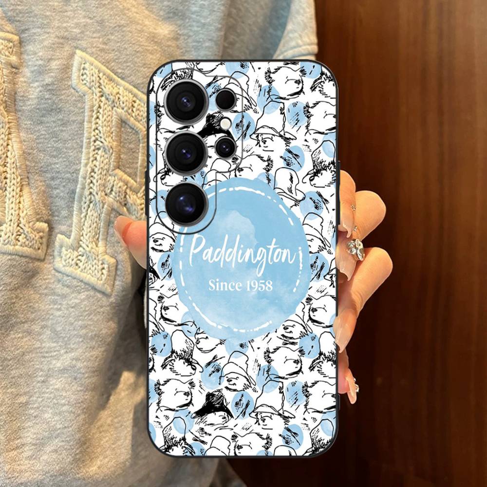 Cute P-Paddingtons Bear Phone Case For Samsung S 24 Fe 25 Ultra Plus 20 Lite 21 30 22 23 24 22 Ultra 5G Fundas