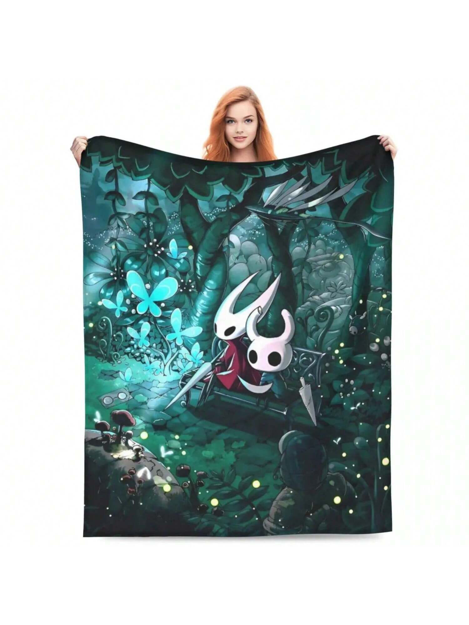 

Hollow Knight Hornet Одеяло Приключение Экшн Плед Для Дома 200 X 150см Коврик Кусок 75X95CM серый