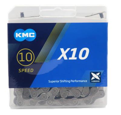 KMC X10 Chain 114 Links 10-speed/10s/10-speed (Gray) [Used]