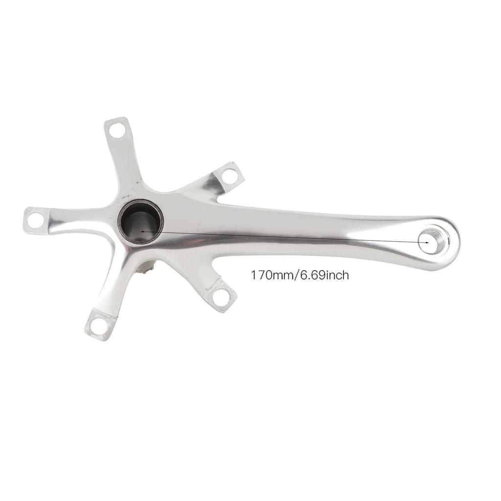 Aluminium Alloy Folding Bike Integrated Hollow Crank Left and Right Set Contains Middle Shaft Screw