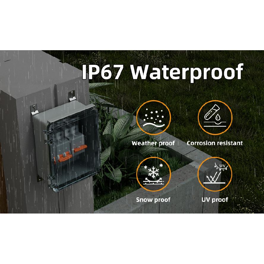 Clear Electrical Enclosure Box Outdoor Plastic Junction Box Waterproof Outside Nema 4 Electrical Box Weatherproof for Pump Wifi