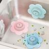 4Pcs Multifunctional Silicone Flower Sink Strainer Soft Anti-clogging Sink Filter with Suction Cup Floor Drain Covers Kitchen