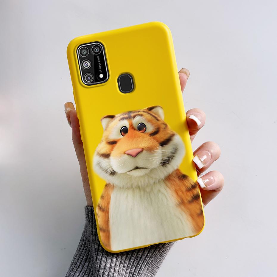 Silicone Case For Samsung M31 M 31 Cover Cute Rabbit Panda Shockproof Phone Case For Samsung Galaxy M31s M31 s M315F M317F Etui