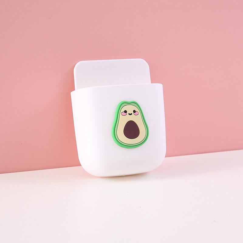 Cartoon Wall-mounted Storage Box Mobile Phone Charging Box Remote Storage Box Bedside Hanger Decoration Wall Holder Organization