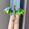 Vintage Enamel Dragon Brooches Jewelry Flying Dragon Brooch Office Rhinestone Brooch Pins