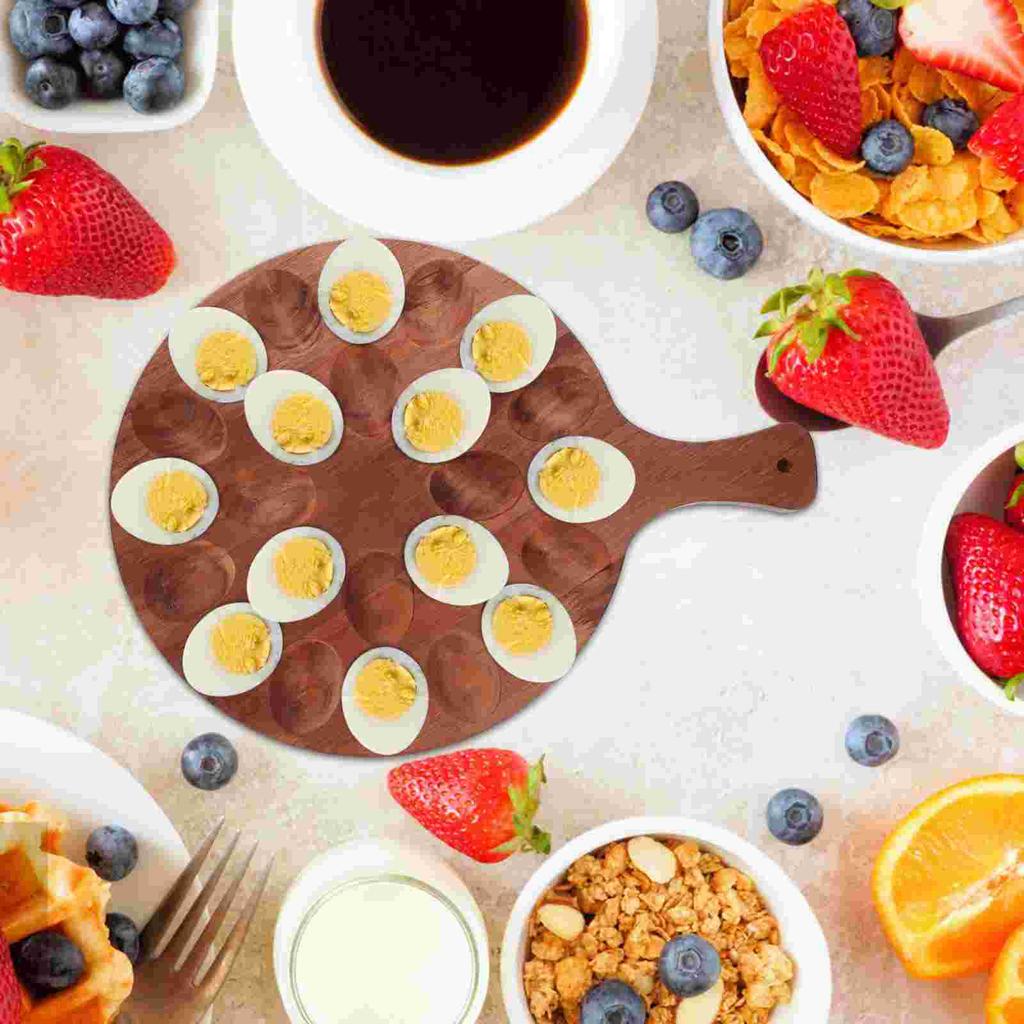 Taca na jajka faszerowane Prosty stojak Podstawa do przechowywania Dozownik Półmisek do serwowania Domowe naczynia kuchenne Uchwyt wielkanocny