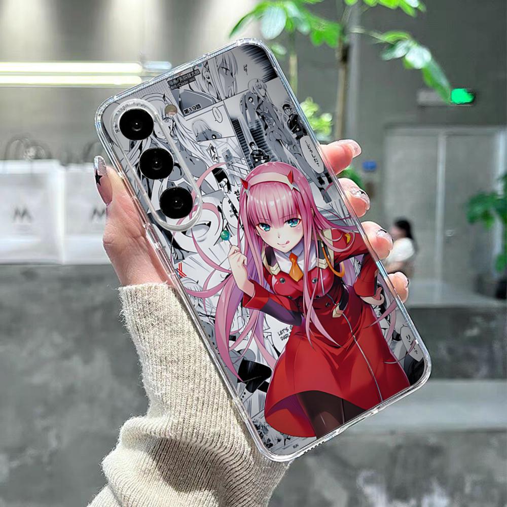 Zero Two Darling In The FranXX Anime Phone Case For Samsung S26 S25 S24 Ultra S23 Fe S22 S20 S21 Plus Plus 5G Fe Transparent Cov