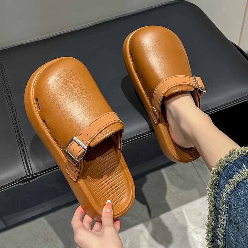 Fashion Smile Men's And Women's Slippers Soft Closed-toe Non-slip Slippers Summer Fashion EVA Slippers Outdoor Breathable Beach Slippers