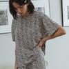 Snow Flower Modal T shirT Dark Gray  fweT830T 