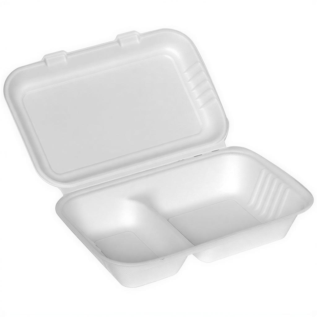 Menylåda av sockerrör, tvådelad, 1000 ml, 25 x 16 x 8 cm, 50 st.