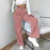 Spring 2026 New Women's High-waisted Casual Pants Solid Color Corduroy Loose Straight Trousers Women