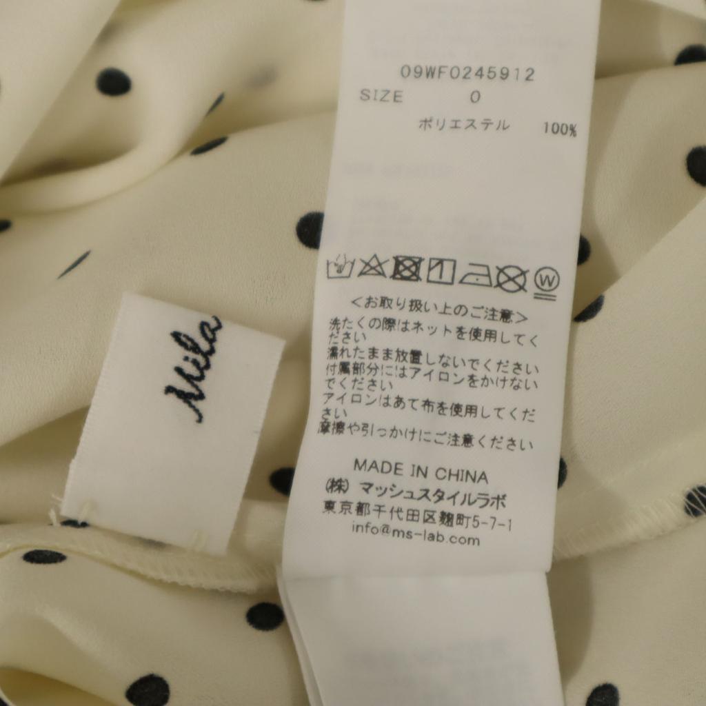 Unused Mila Owen Dot Pattern Long Sleeve See Through One Piece Polka Dot Women Used