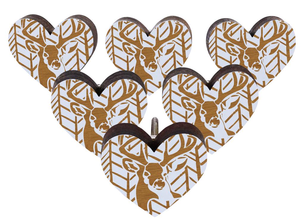 IBA Indianbeautifulart Braun gravierte Knöpfe 10 Stück Möbelknöpfe aus Holz Jakobsmuscheln Rustikale Schublade