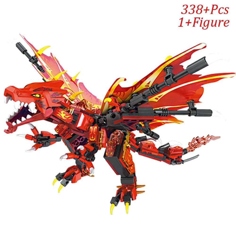 

New Phantom Ninja Dragon Ship Model Building Blocks Sodiers Figures Boat Bricks MOC Creative Expert Kids Toys for Boys Children