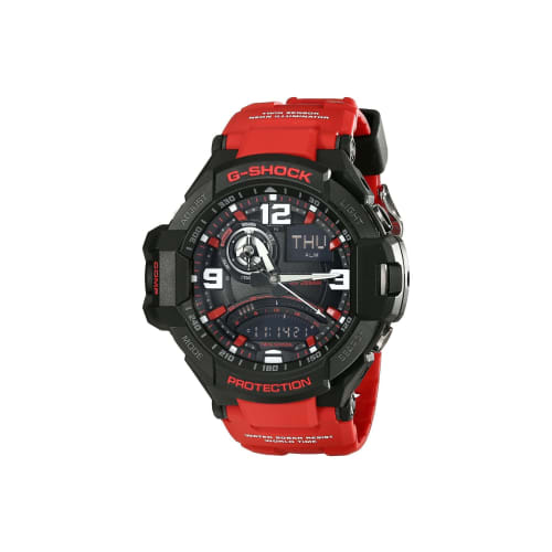 

Casio G-Shock Aviation Black Dial Red Resin Quartz Men s Watch GA1000-4B