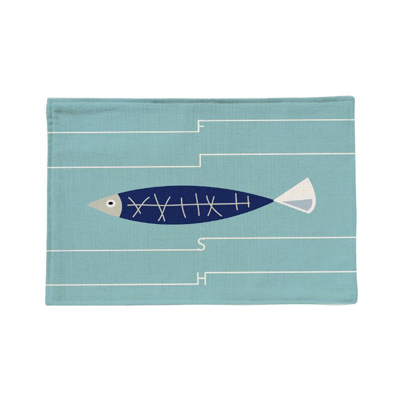 Nordic Geometric Cotton Linen Placemat – Heat-Resistant Table Coaster Linen Single-Sided