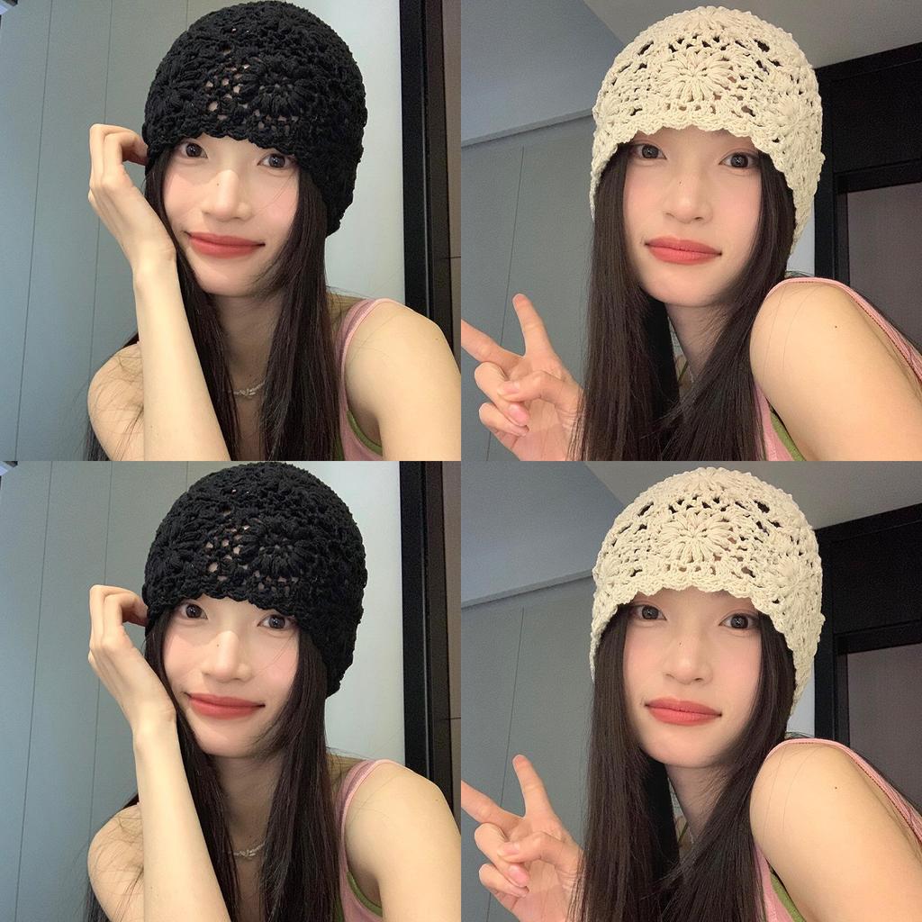 Stylish White Hollow Woven Bucket Hat For Women With Lace Design Perfect For Spring 2024