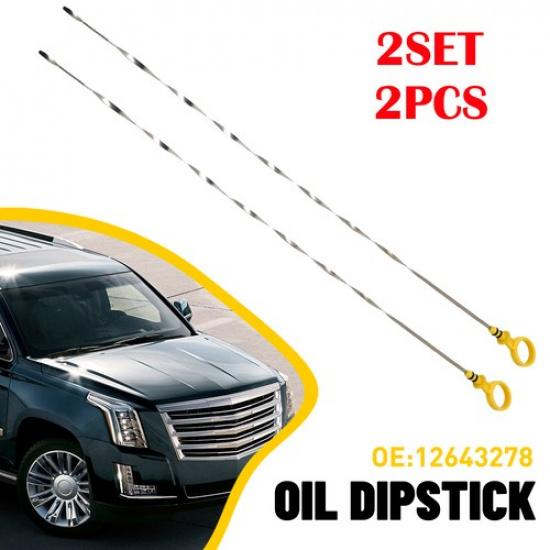 2x Oil Level Transmission Dipstick For 2015- For Cadillac Escalade 5.3L 6.2L
