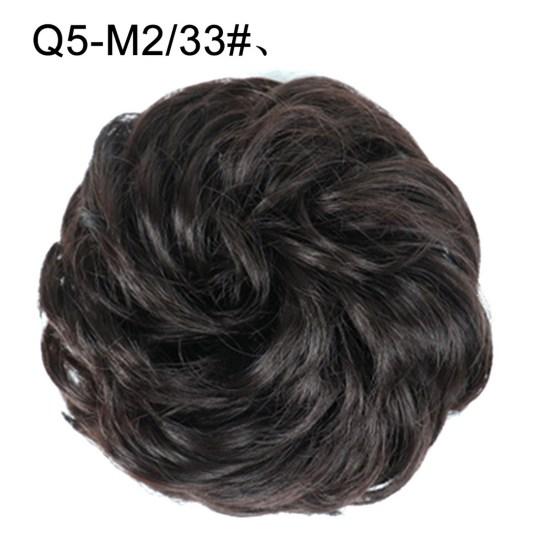 Women Hair Bun Ponytail Extension Wavy Curly Messy Chignon Hairpiece Scrunchie