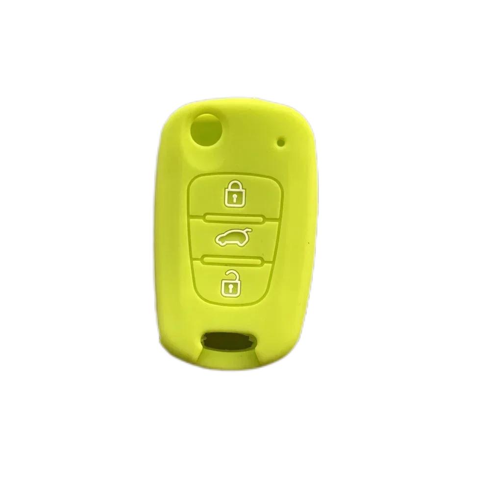 For Hyundai Elantra Accent I20 I30 Ix20 Ix35 Kia Sportage Rio3 Soul Optima Ceed Pro K5 K2 Silicone Car Key Case Cover Keychain