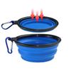 Buckle Black Foldable Silicone Pet Bowl: Portable Outdoor Cat & Dog Feeding Basin