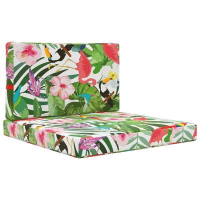 Outdoor Sofa Cushions 2 Pcs Multicolored Polyester
