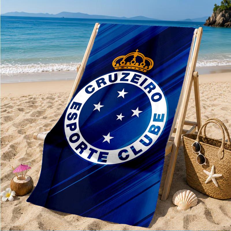 Fc Emblem Printed Microfiber Beach Towel, Soft And Absorbent, Quick-Dry, Ideal for Summer Travel, Beach Essential, Swimming Pool