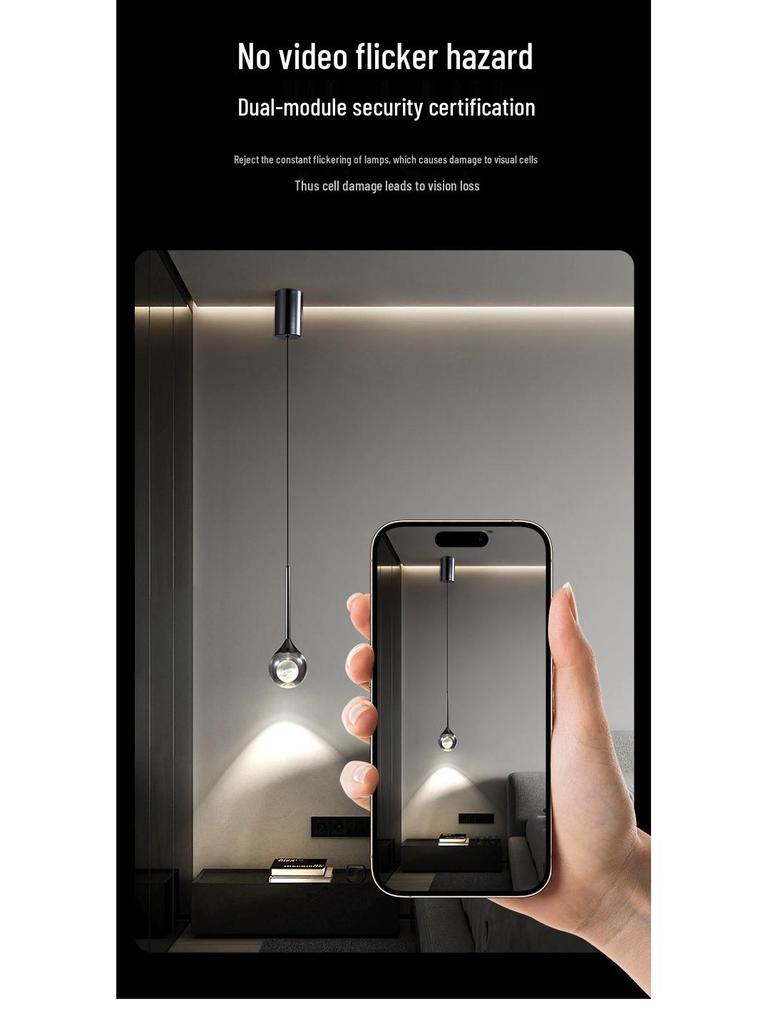 Adjustable Italian Minimalist LED Pendant Light for Bedroom or Entryway