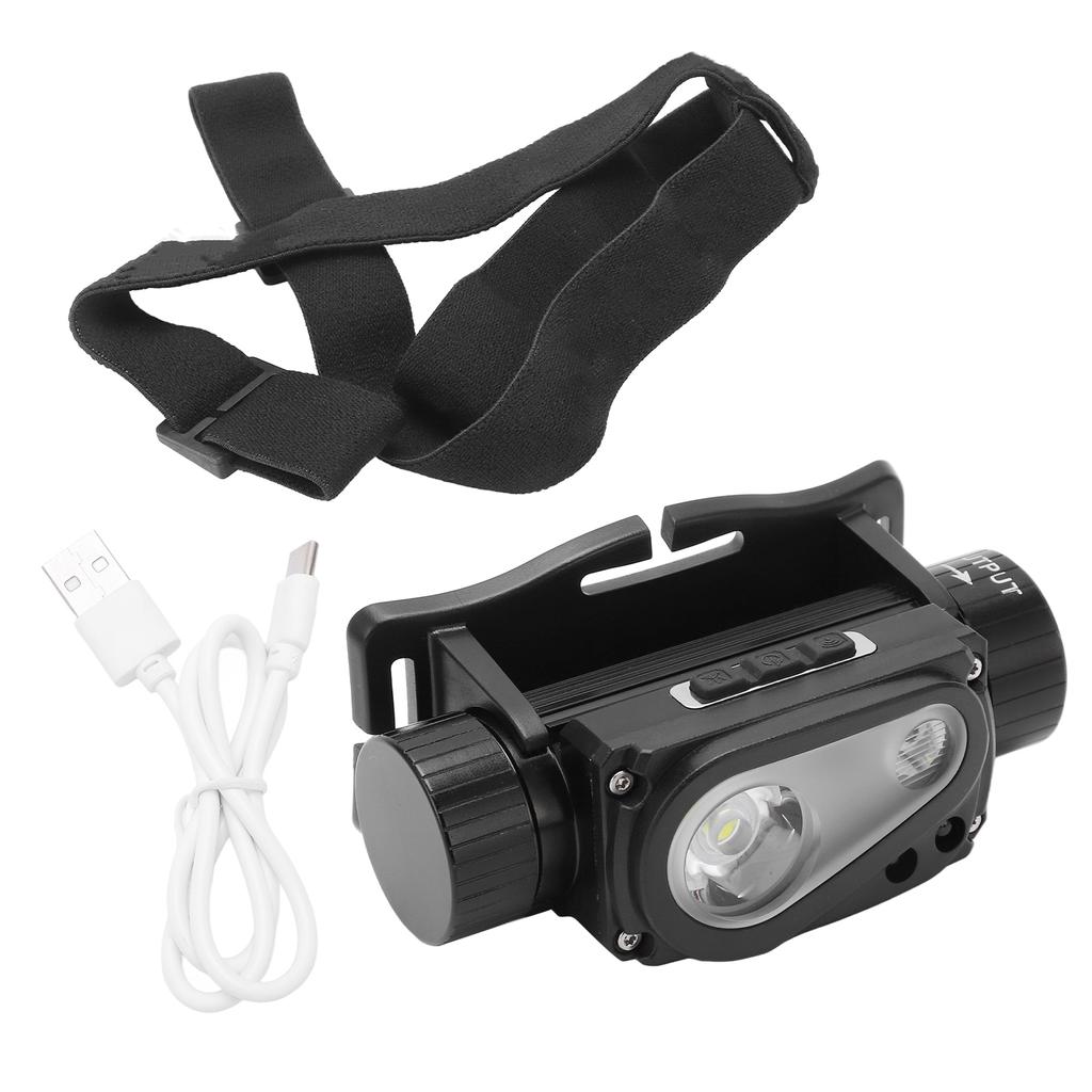 Headlamp Flashlight LED Rechargeable Induction Head Lamp for Outdoor Camping Running Cycling