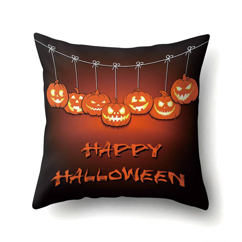 Halloween Pillowcase Car Waist Pillow Pumpkin Sofa Cushion Cover Office Home Living Room Pillowcase