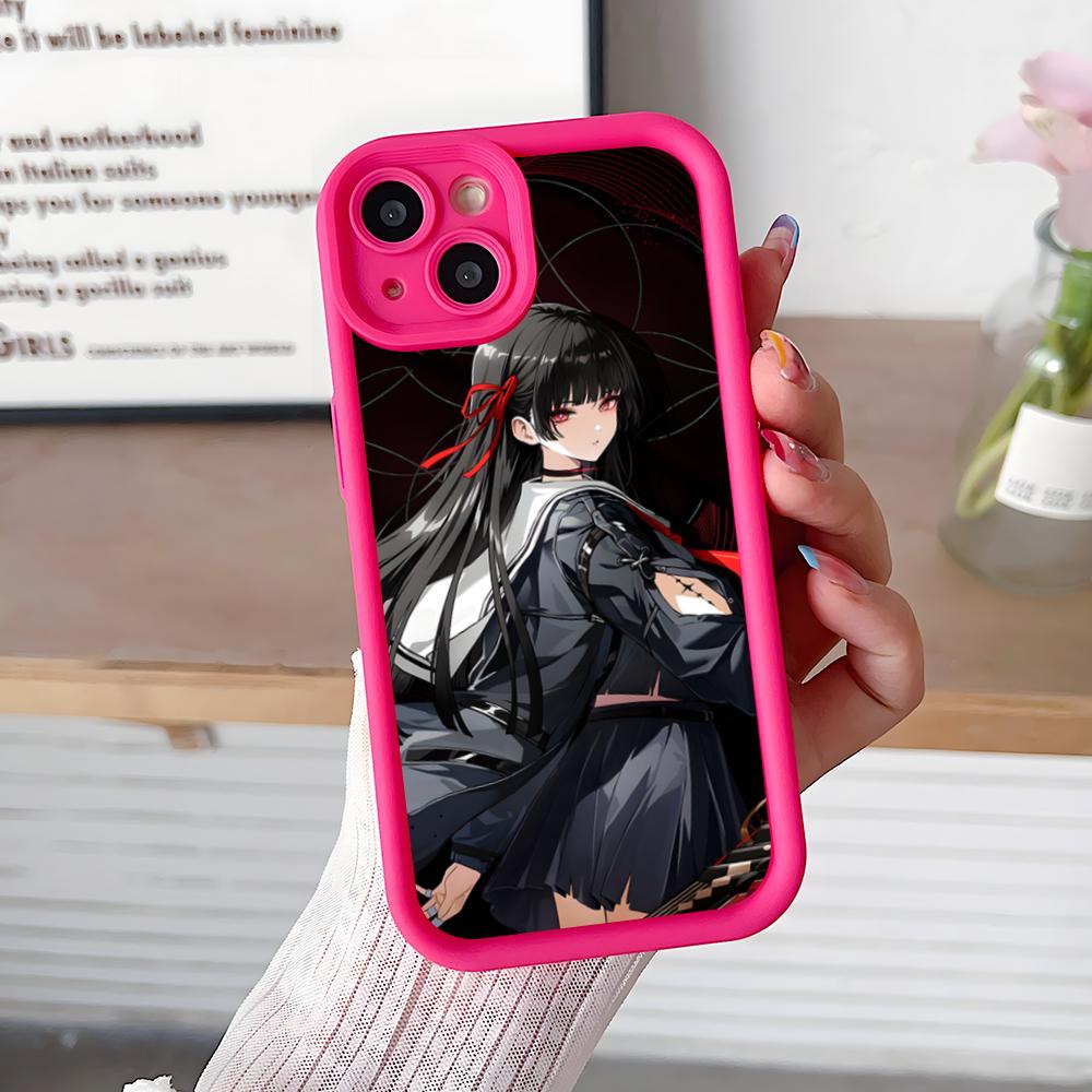 Wuthering Waves Chisa Phone Case for iPhone 17 16 15 14 13 12 11 Air Pro Max Plus Red Soft TPU Shockproof Cover