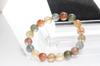 KOUOKU Old Multicolor Rutilated Quartz Bracelet 10mm Power Stone Money Luck Good Luck Brazilian Natural Stone Prayer Beads Rutilated Quartz [K