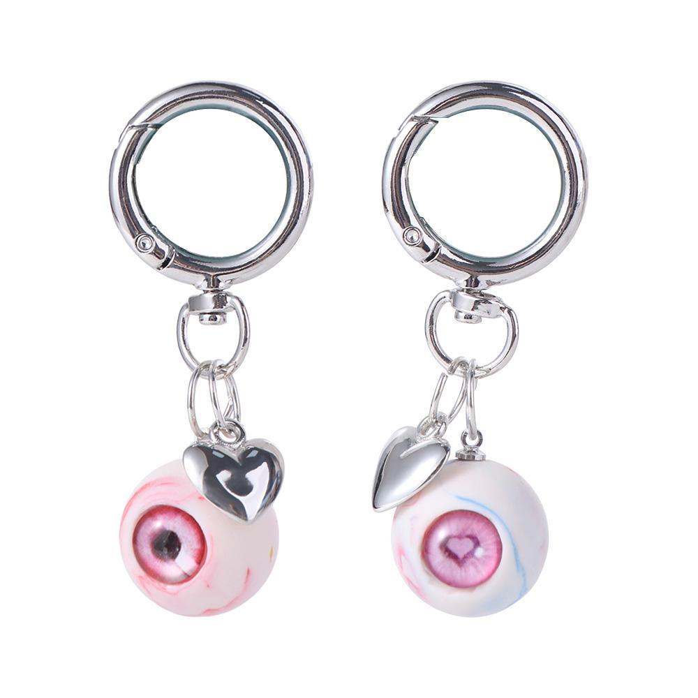 Eyeball Charms Halloween Eyes Keychain Resin Material Eye Keychain Gothic Eye Keychain  Cool Decor