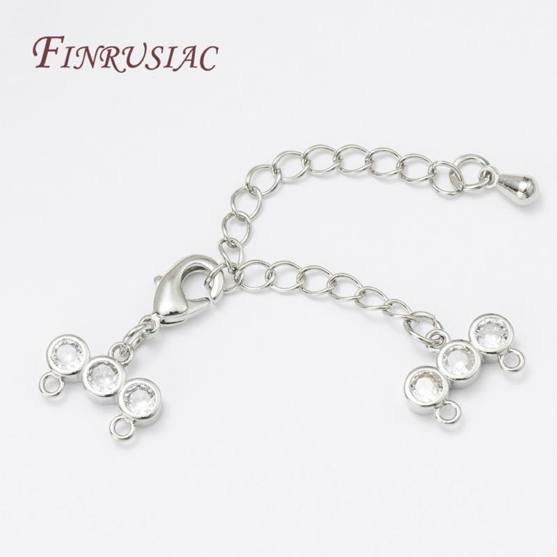 2 Sizes 18K Gold Plated Lobster Clasp with Extension Chain Connector For Jewelry Making,DIY Multi-row Pearl Necklace Accessories