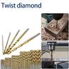 99 Pieces Titanium Twist Drill Bit Set High Speed Steel Durable for Wood Cast Iron Metal Drilling Anti Rust
