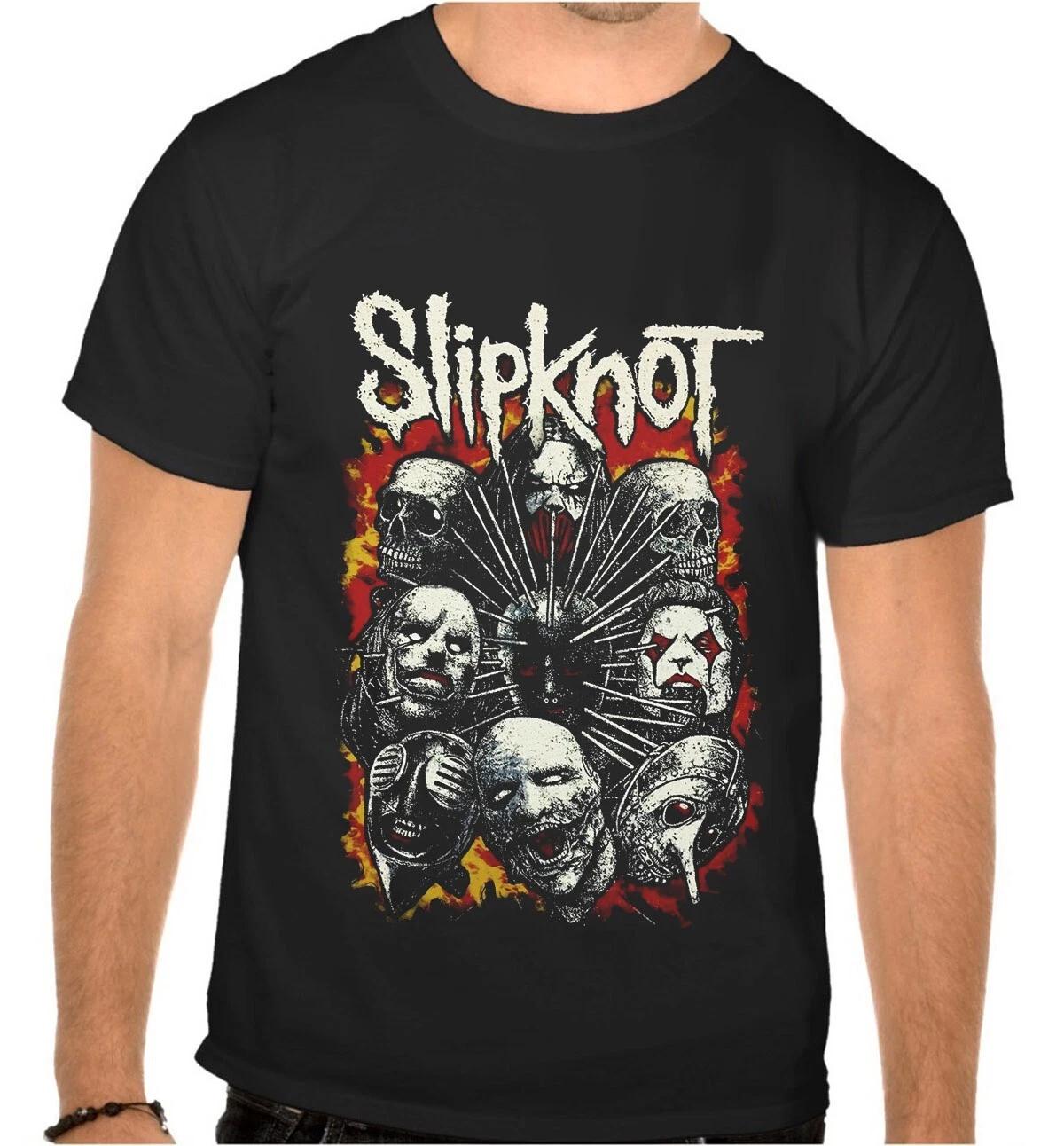 

Unisex Tees 100% cotton Men s Women s Slipknot Rock Music Logo Black T-SHIRT -1033- 4XL