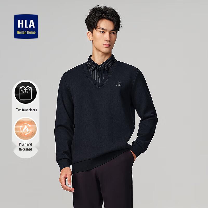 

HLA Men s Tang Sancai Collaboration V-Neck Pullover Sweater S 165/84A