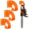 3 Pack Heavy Duty Metal Chainsaw Wall Mount with Tool-Free Installation Locking Mechanism Garage Storage Rack Vertical Organizer