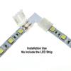 20 Pcs No Soldering Led Connectors 4 Pin L Shape Unwired Gapless Connectors for 10mm RGB RGBW Led Strip Light Durable