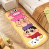 Shin-chan Little Bear Bedside Rug - Soft, Non-Slip, Water-Absorbent Faux Cashmere Carpet for Children's or Princess Rooms.