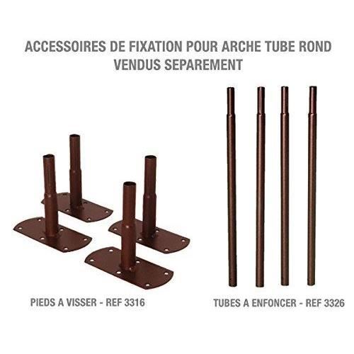 Arche de jardin - louis moulin - 3186 - métal fer vieilli - 130 x 250 cm - montage facile