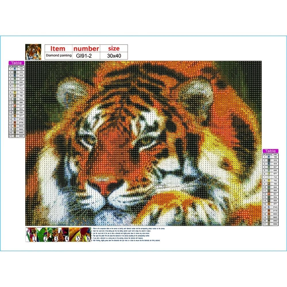 5D Diy Diamant Malerei Tiere Tiger Kreuzstich Set voller Diamant Stickerei Mosaik Kunst Bild von Strass Dekor Geschenk