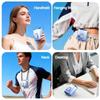 USB Rechargeable Cooling Fan Strong Airflow Mini Electric Fan Hanging Neck Fan  Outdoor Activities
