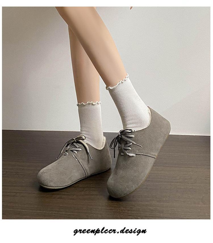 New Designer Women Genuine Leather Flat Casual Shoes Birken Boat Shoes Winter Ladies Fashion Plush Boots