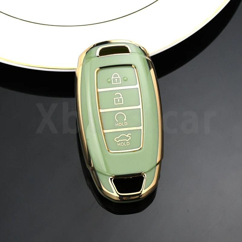 3/4/5Button Tpu Shell Fob For Hyundai I30 Ix35 Kona Encino Solaris Azera Grandeur Ig Accent Santa Fe Palisade Car Key Case Cover