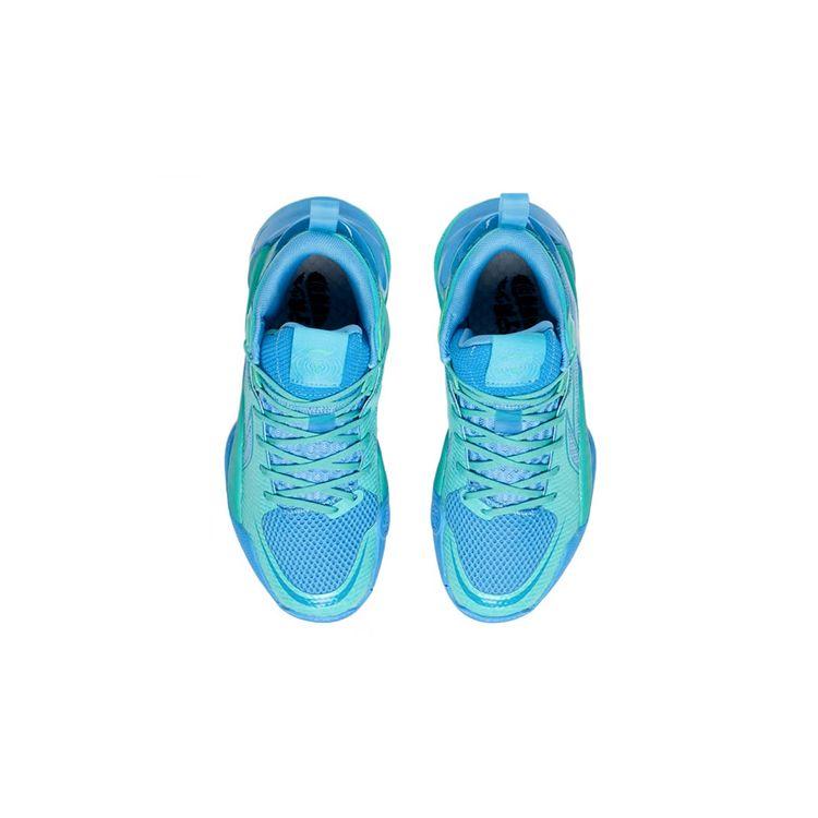 Li Ning Sonic 10 V1 Shock Absorbing Wear Resistant Mid Top Basketball Shoes Kids sneakers Fluorescent-Jade-Green YKBS022-3