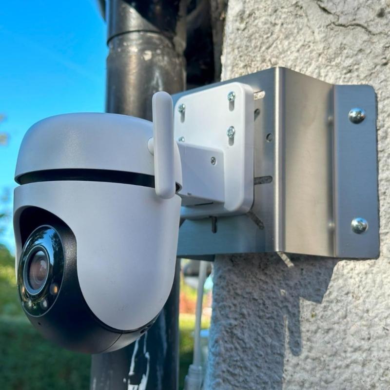 652F Space Saving Stainless Steel Camera Support Brackets Secure Fixing for Solars Panel Security Cameras LED Light