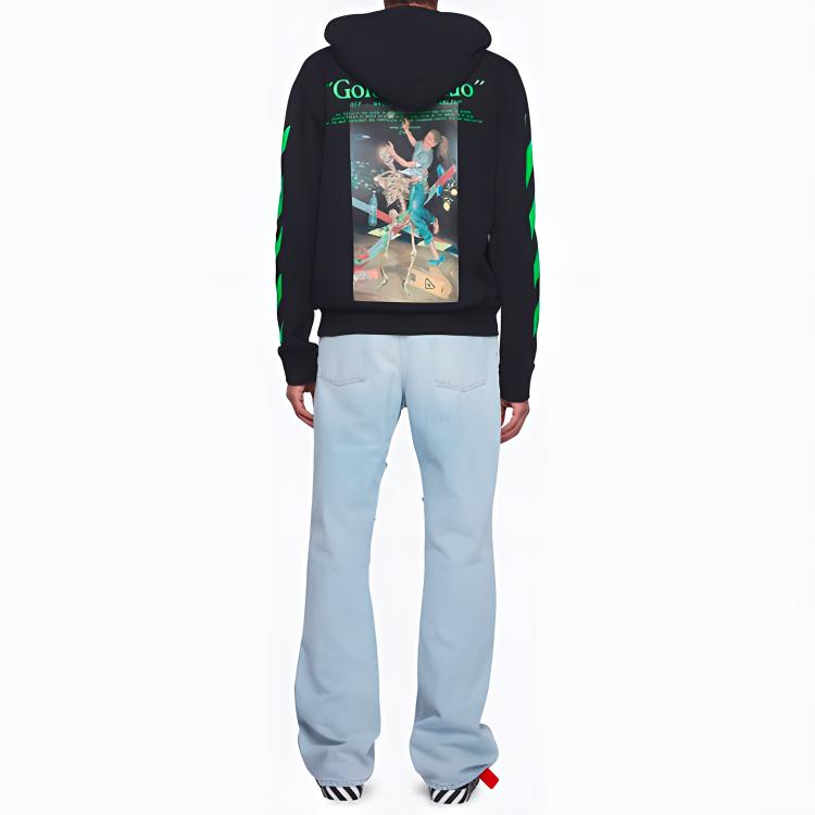 OFF WHITE Golden Ratio Graphic Zip Up Hoodie OMBE001R20E300141088