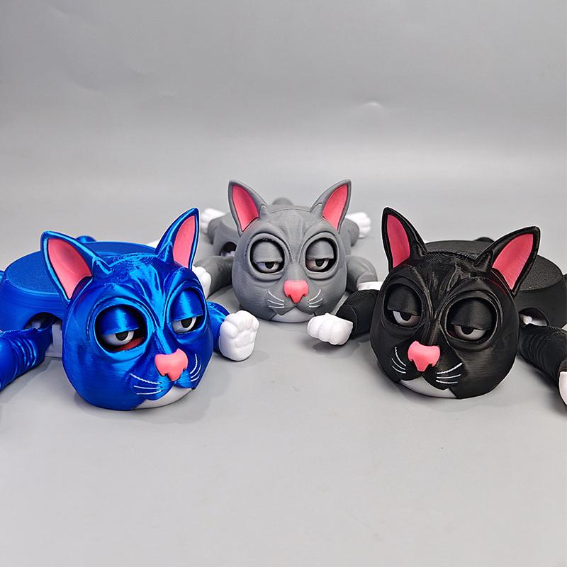 Creative 3D Printed Cat Coaster Funny Panicked Cat Cup Pad Tea Mug Coffee Drinks Holder Office Desktop Home Decoration Ornament