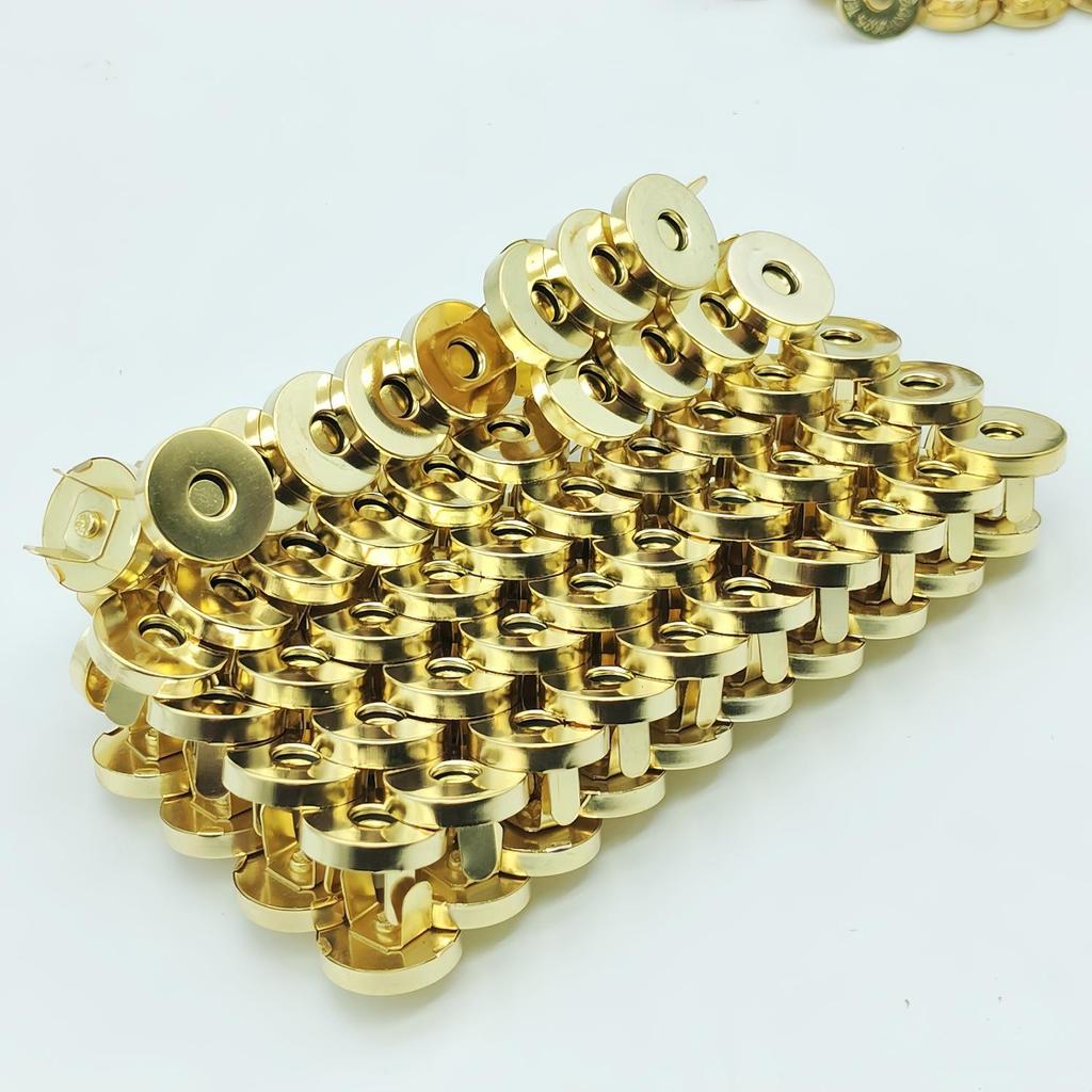 20 Strong Magnetic Snap Button Sets: No-Sew Metal Fasteners for Bags and Clothing